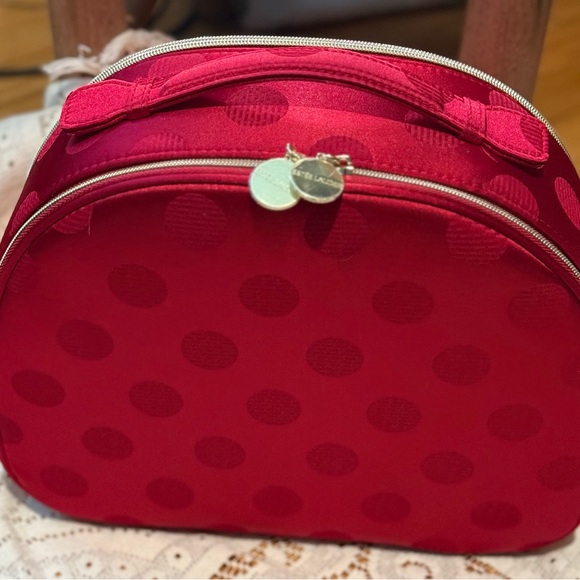 Estee Lauder Handbags - Estee Lauder Red Polka Dot Makeup Train Case